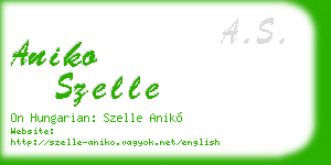 aniko szelle business card